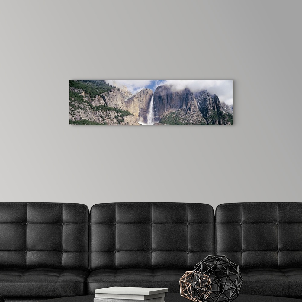 A modern room featuring Bridal Veil Falls Yosemite National Park CA