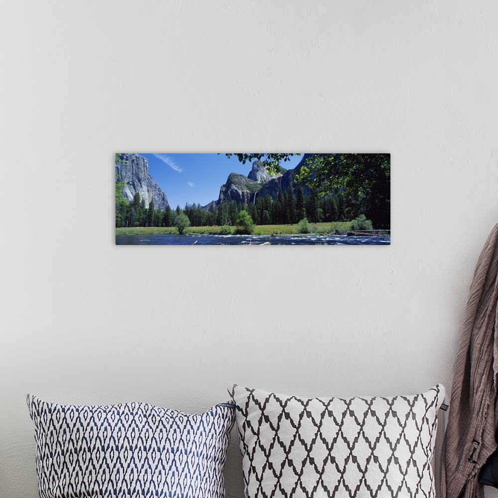 A bohemian room featuring Bridalveil Falls & Merced River Valley Floor Yosemite Nat'l Pk CA
