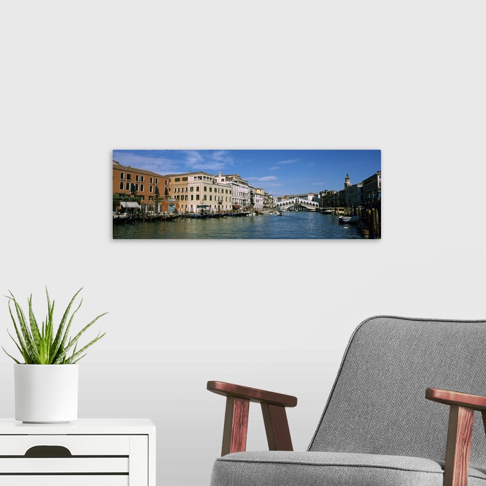 A modern room featuring Bridge across a canal, Rialto Bridge, Grand Canal, Venice, Veneto, Italy