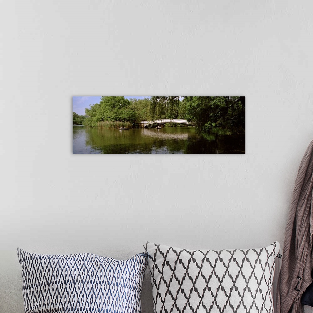 A bohemian room featuring Bridge across a lake, Central Park, Manhattan, New York City, New York State