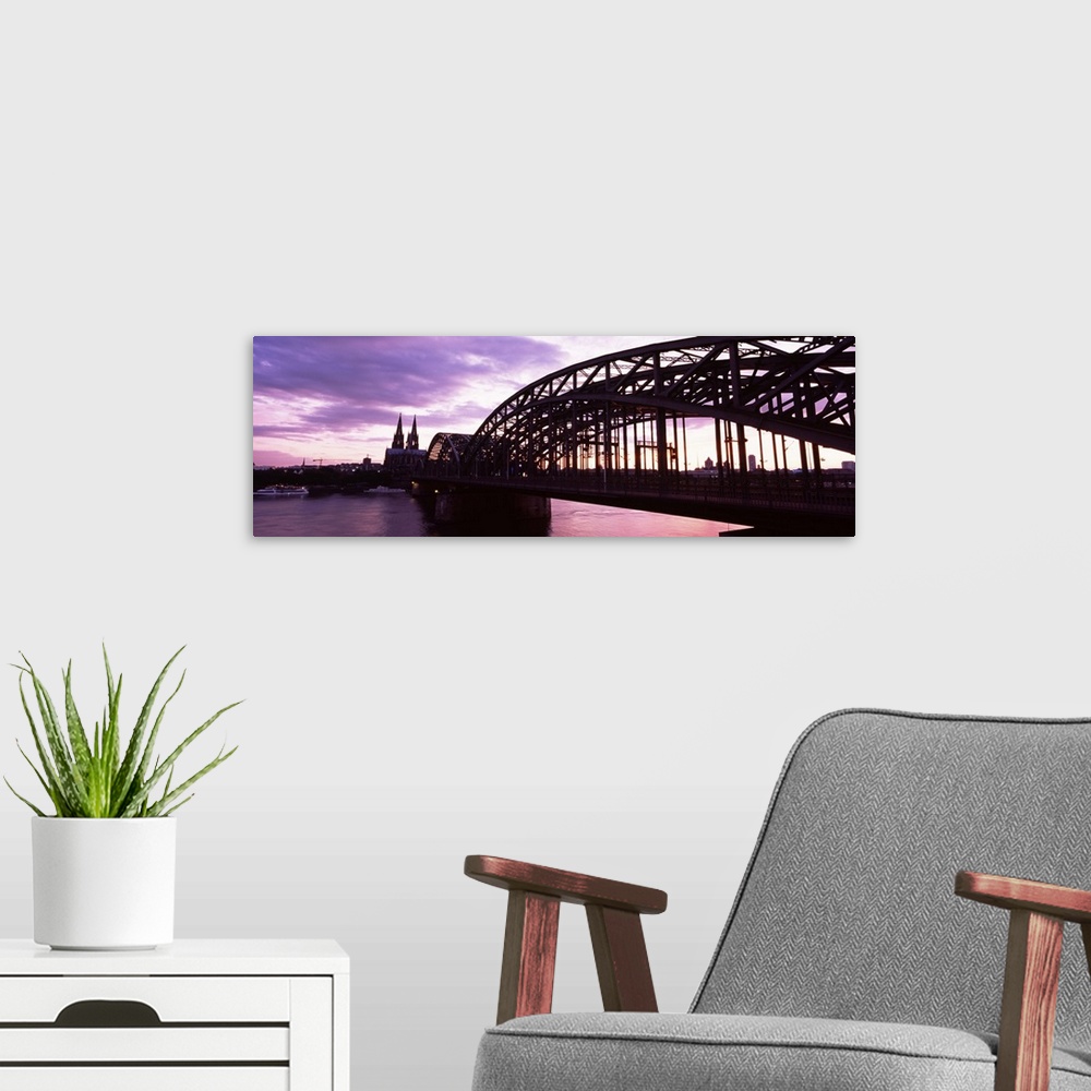 A modern room featuring Germany, Cologne, Hohenzollern Bridge, Cathedral
