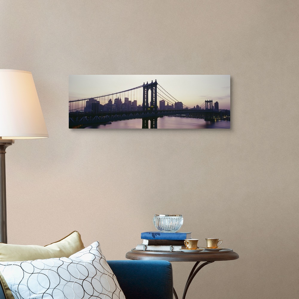 A traditional room featuring Bridge across a river, Manhattan Bridge, East River, Manhattan, New York City, New York State