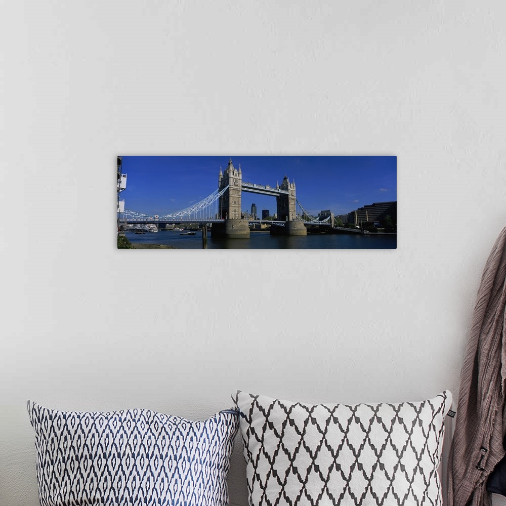 A bohemian room featuring Bridge across the river, Tower Bridge, Thames River, London, England