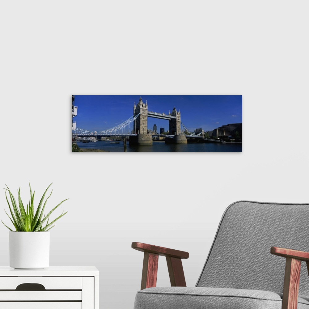 A modern room featuring Bridge across the river, Tower Bridge, Thames River, London, England