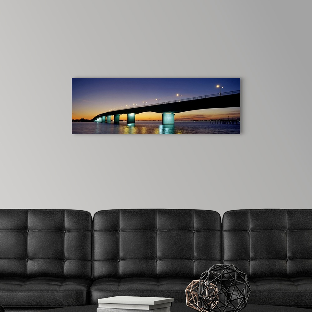 A modern room featuring Bridge across the sea, Ringling Bridge, Harts Landing, Sarasota, Sarasota County, Florida,