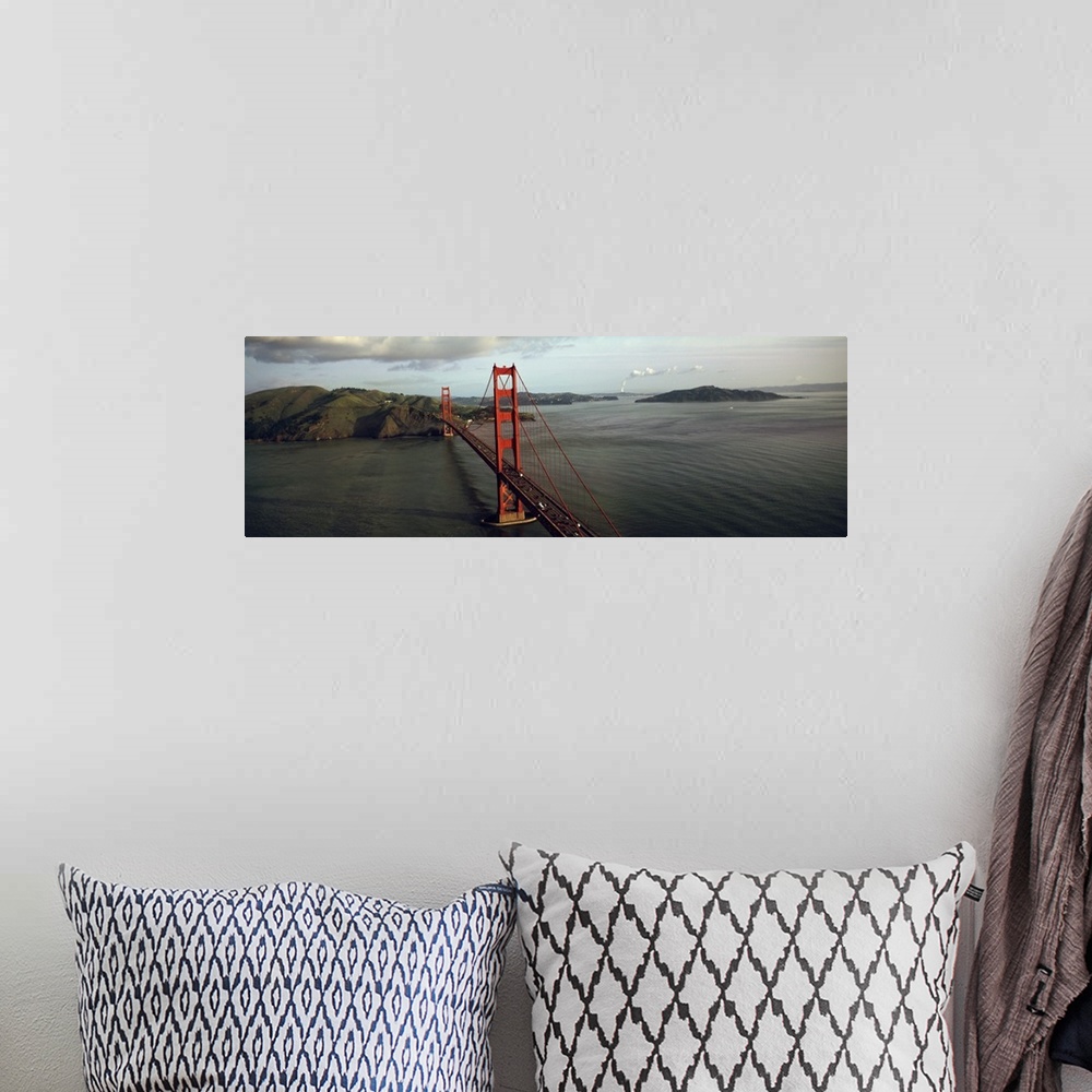 A bohemian room featuring Bridge over a bay, Golden Gate Bridge, San Francisco, California