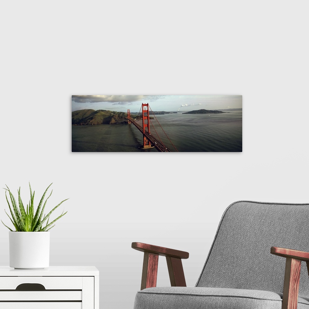 A modern room featuring Bridge over a bay, Golden Gate Bridge, San Francisco, California