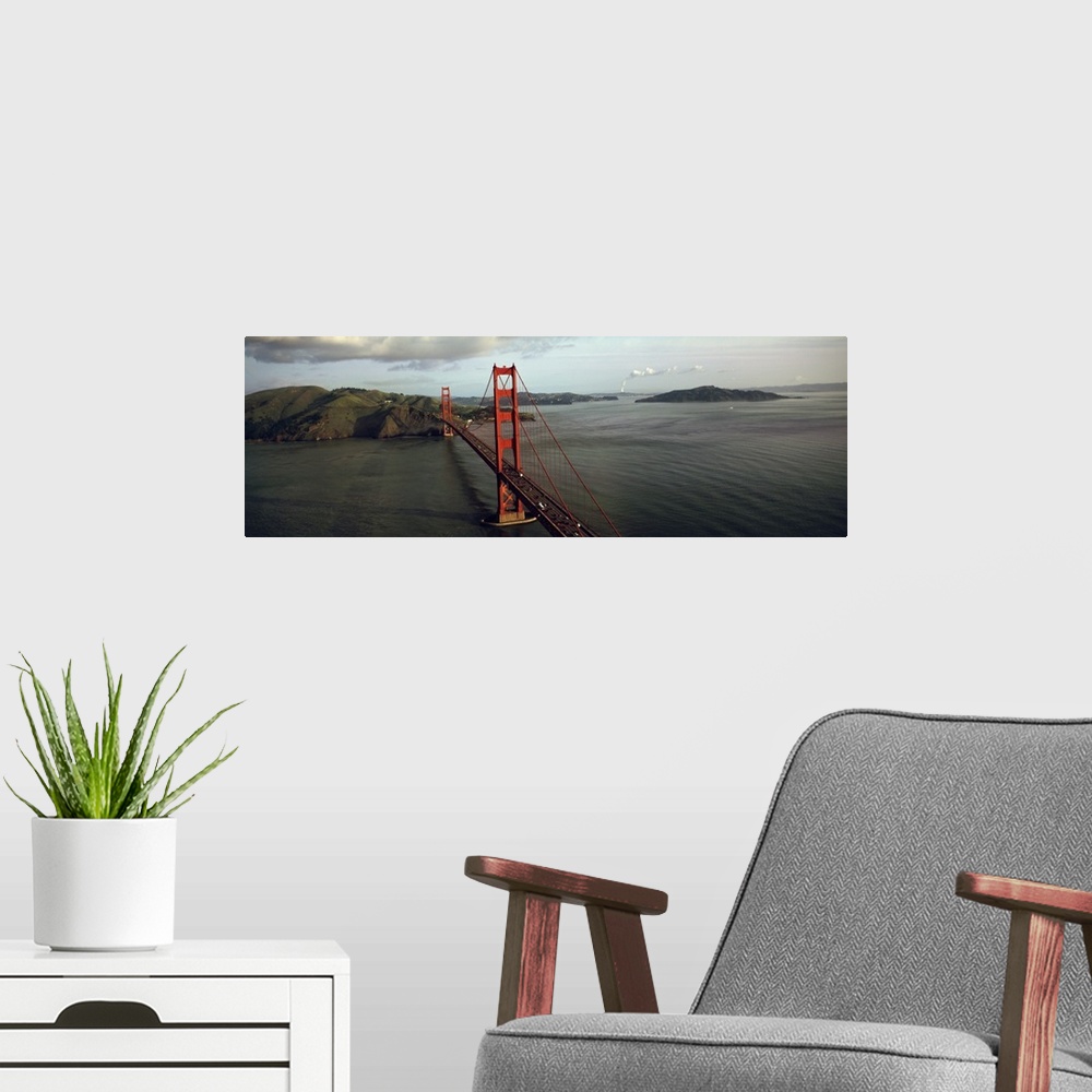 A modern room featuring Bridge over a bay, Golden Gate Bridge, San Francisco, California