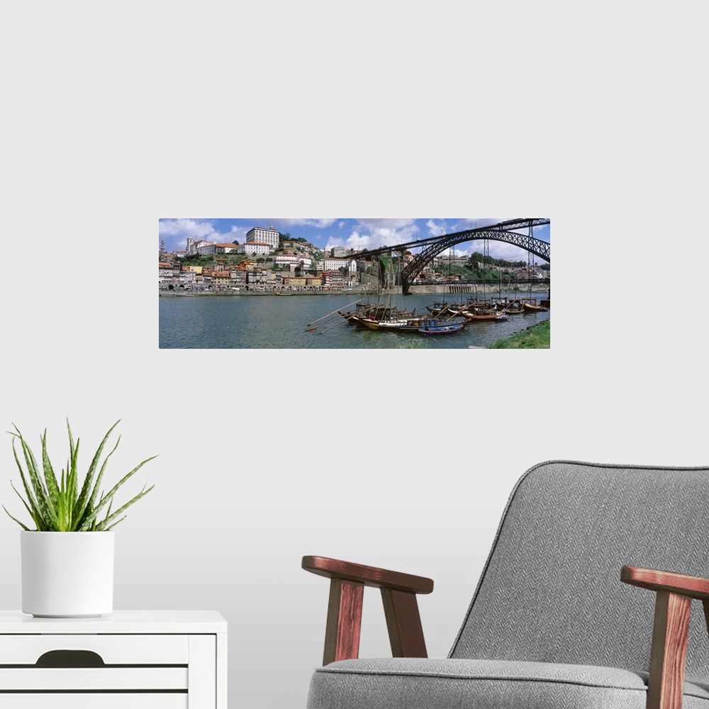 A modern room featuring Bridge over a river, Dom Luis I Bridge, Douro River, Porto, Douro Litoral, Portugal
