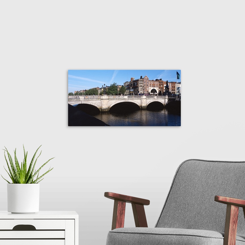 A modern room featuring Bridge over a river, OConnell Bridge, Liffey River, Dublin, Republic of Ireland