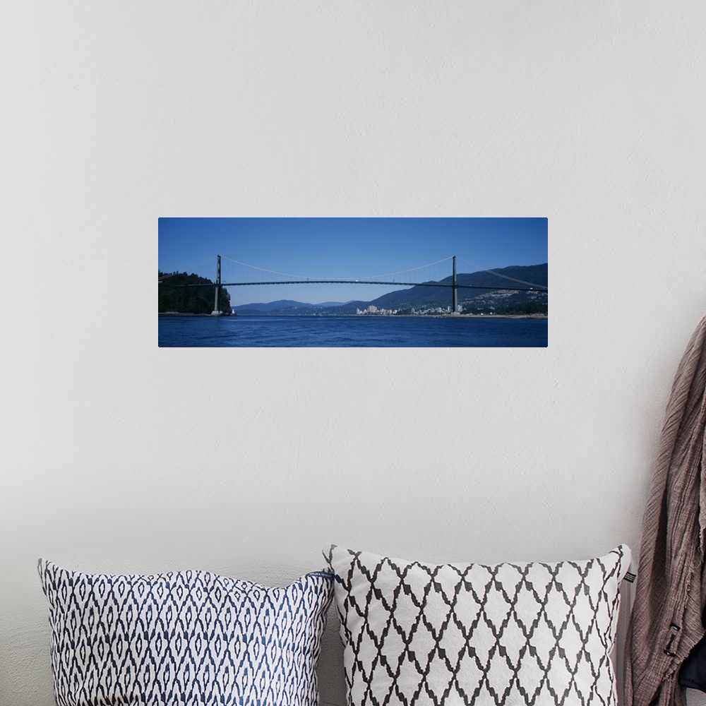 A bohemian room featuring Bridge over an inlet, Lions Gate Bridge, Vancouver, British Columbia, Canada