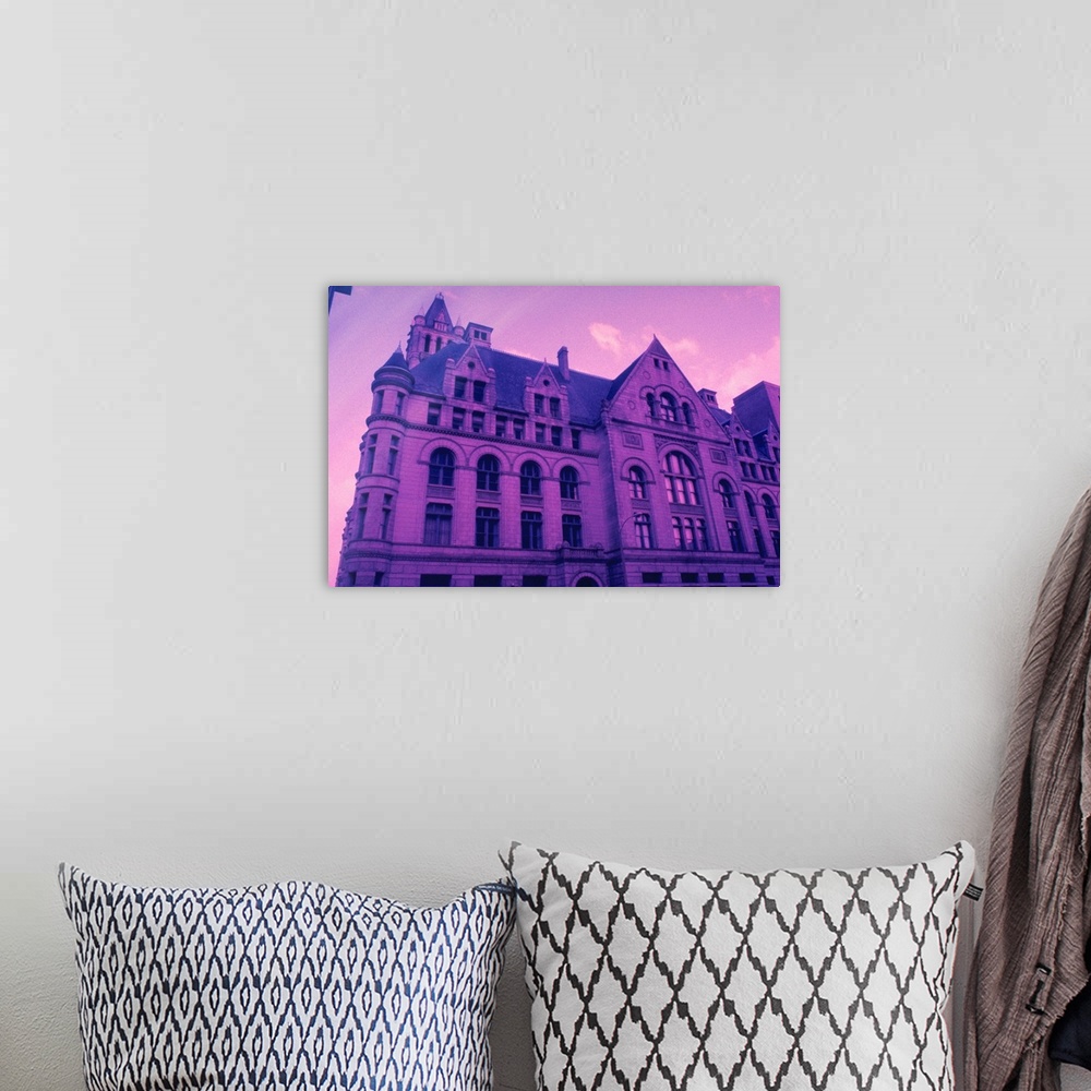 A bohemian room featuring Building in Purple Light, Milwaukee, USA