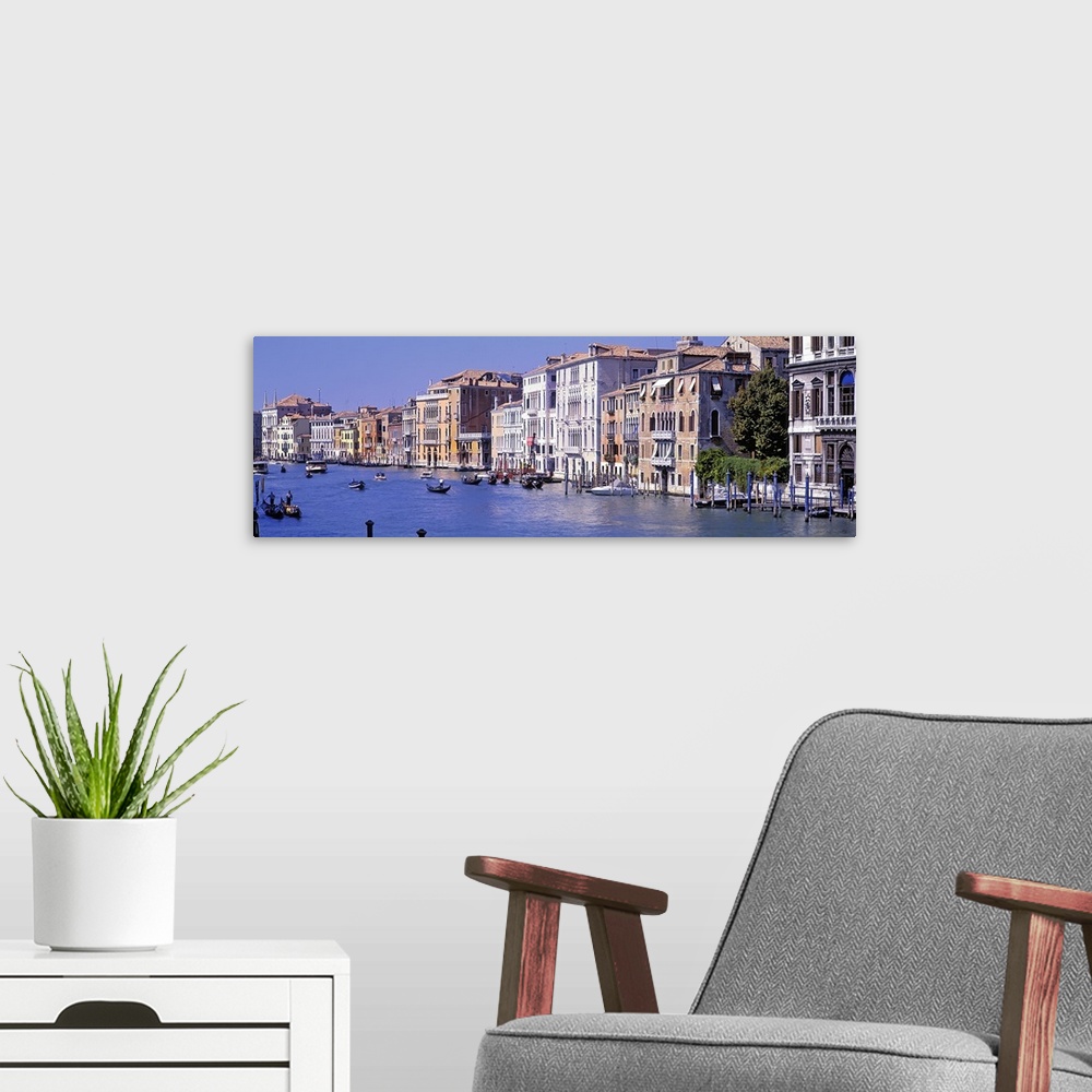 A modern room featuring Buildings along a canal, Grand Canal, Venice, Italy