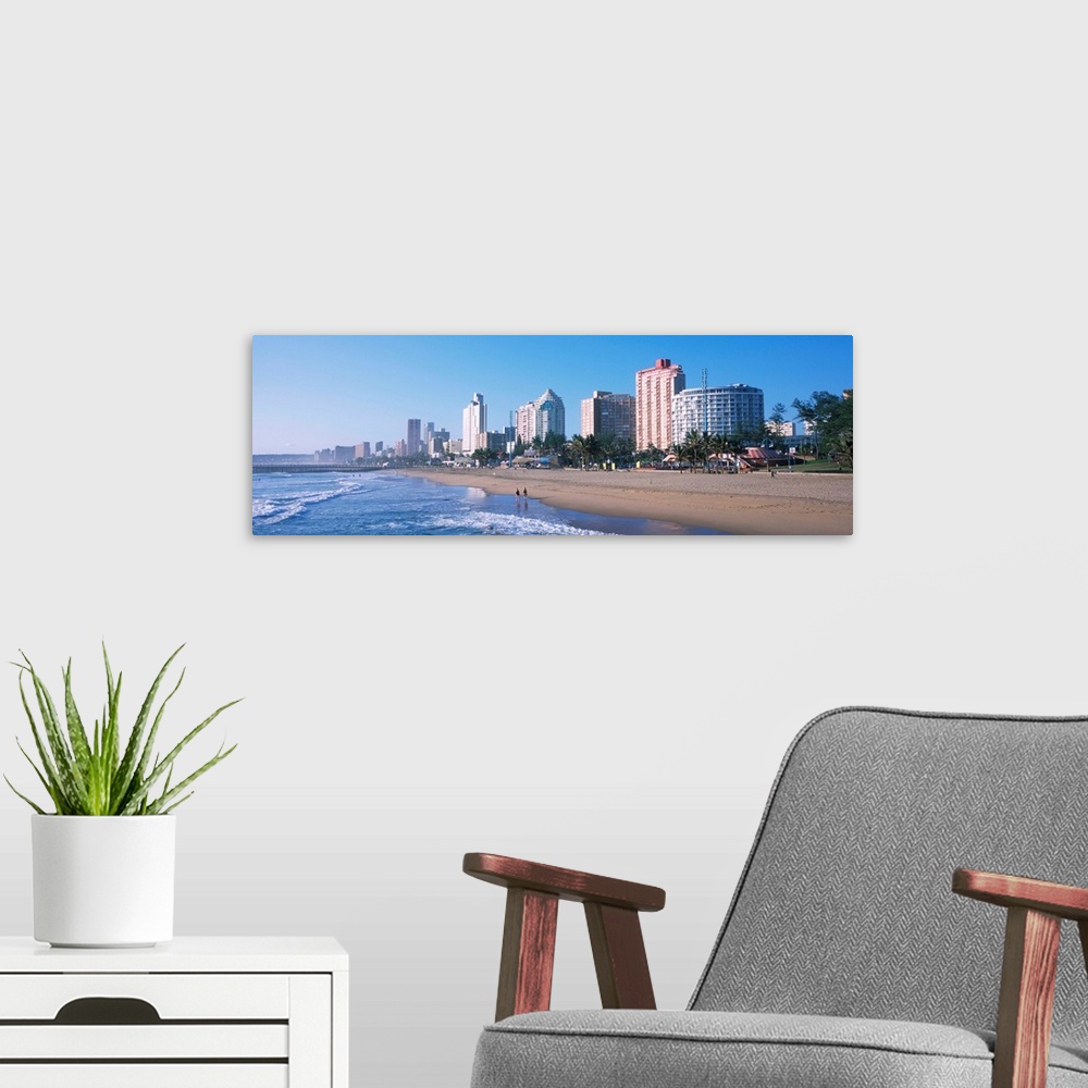A modern room featuring Buildings at the beachfront, Golden Mile, Durban, South Africa