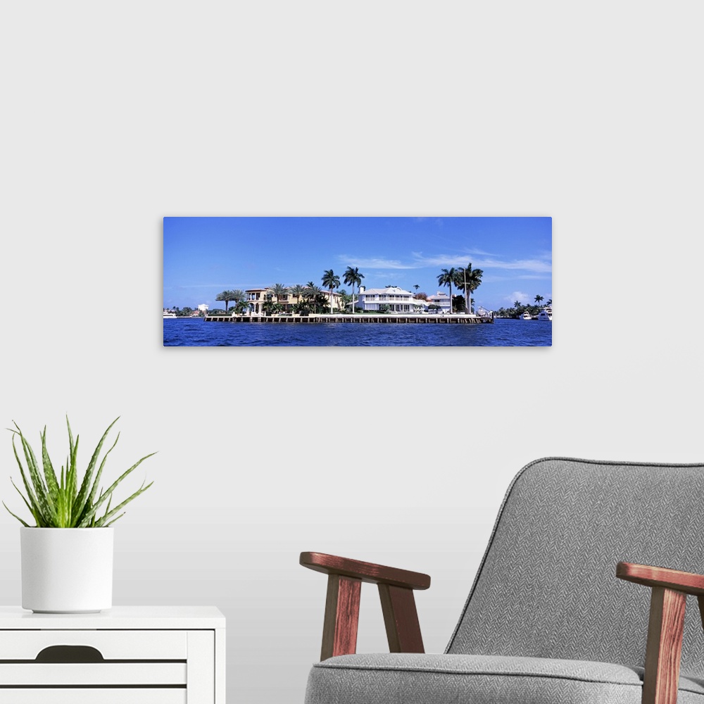 A modern room featuring Buildings at the waterfront, Atlantic Intracoastal Waterway, Fort Lauderdale, Broward County, Flo...