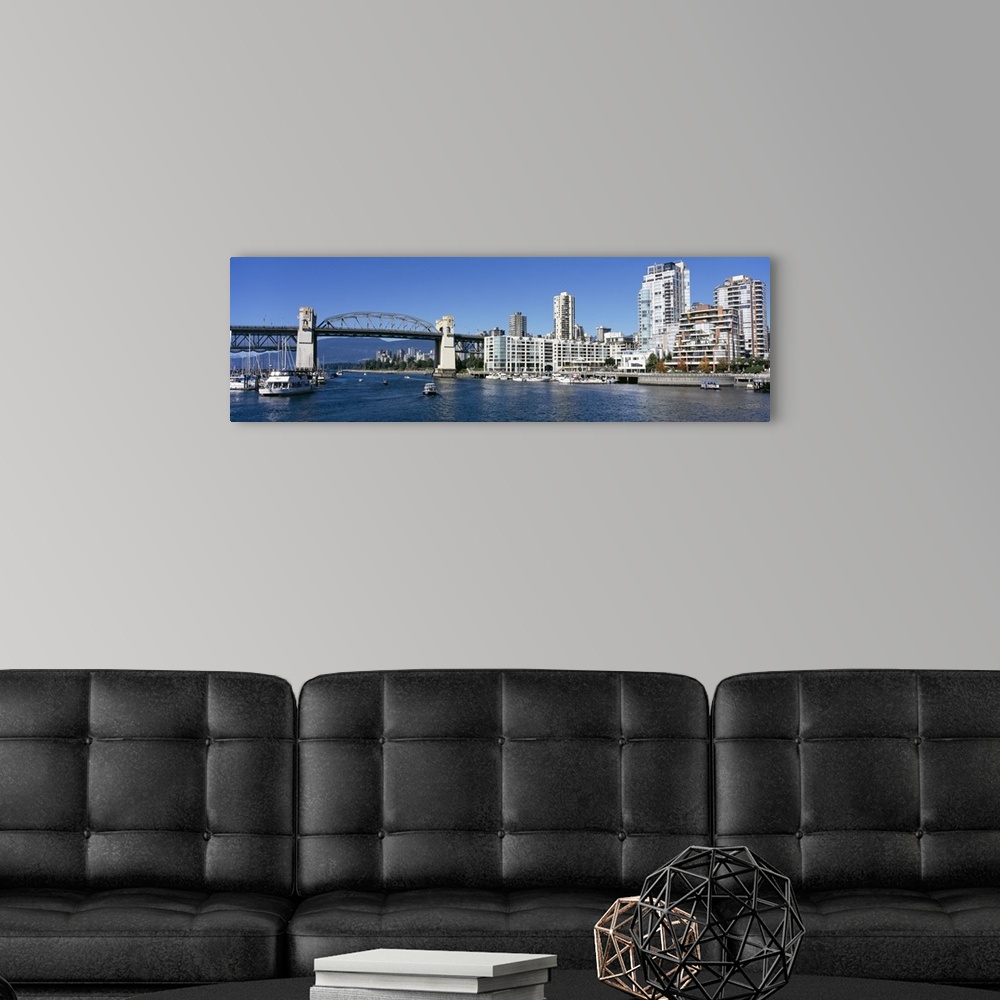 A modern room featuring Buildings at the waterfront, Burrard Street Bridge, Vancouver, British Columbia, Canada
