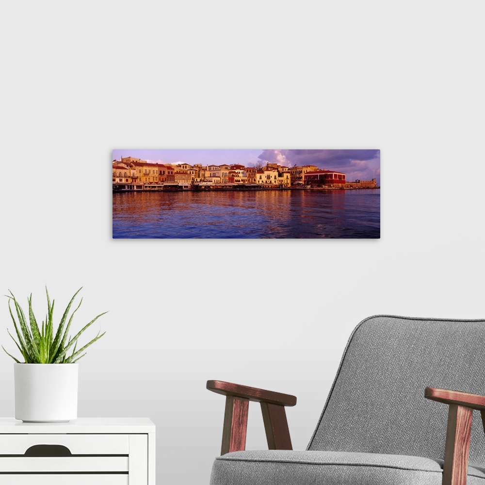 A modern room featuring Buildings at the waterfront, Chania, Chania Prefecture, Crete, Greece