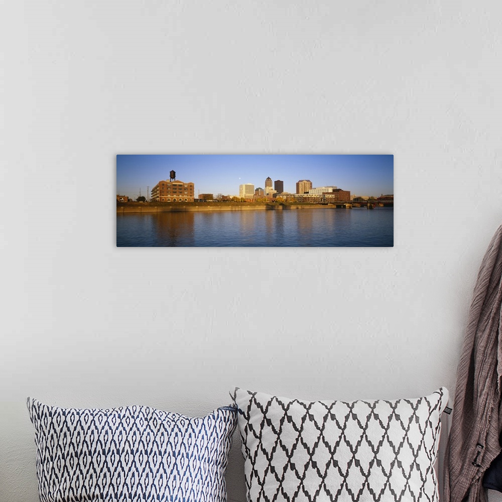 A bohemian room featuring Buildings At The Waterfront, Des Moines River, Des Moines, Iowa