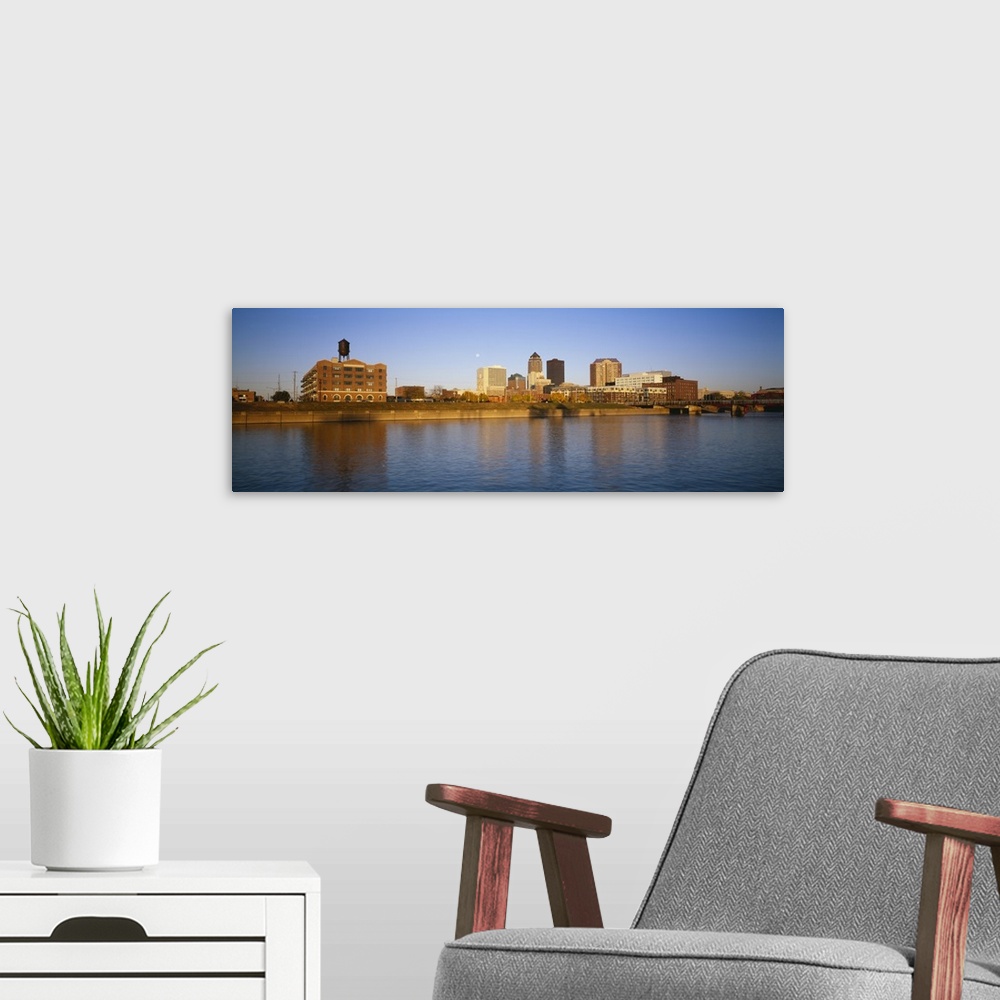A modern room featuring Buildings At The Waterfront, Des Moines River, Des Moines, Iowa