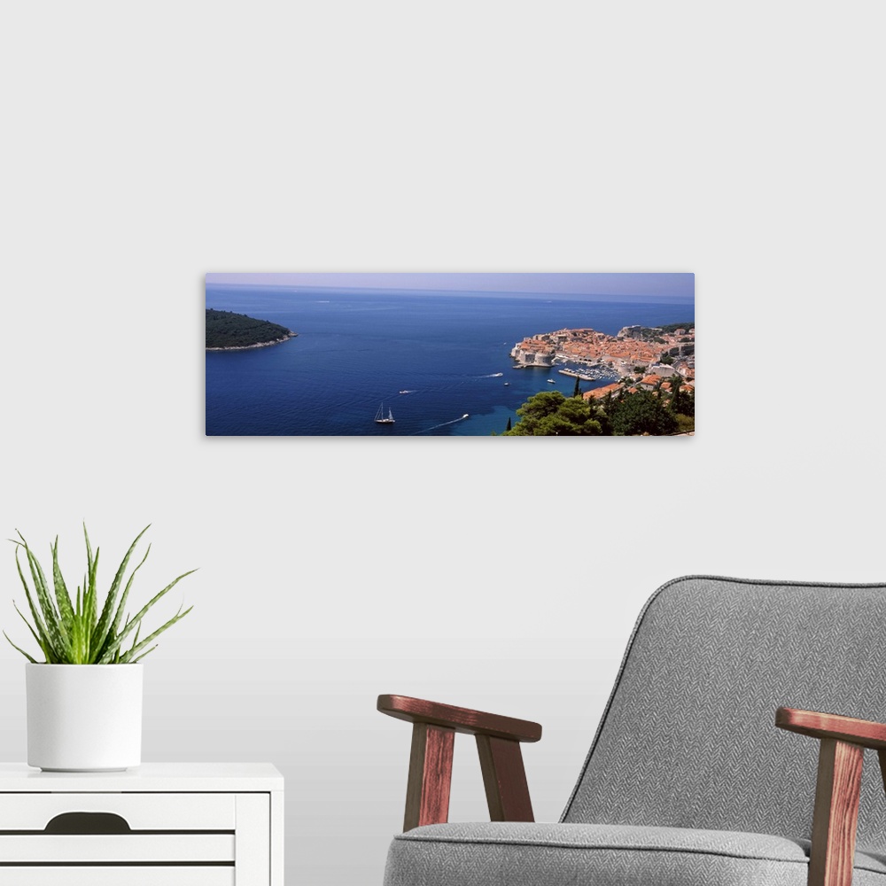 A modern room featuring Buildings at the waterfront, Dubrovnik, Dalmatia, Croatia