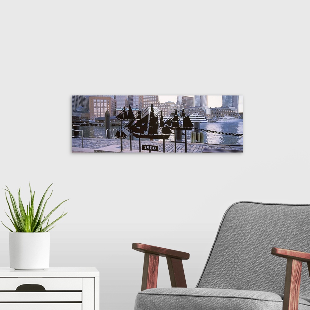 A modern room featuring Buildings at the waterfront, Fan Pier, Boston, Suffolk County, Massachusetts
