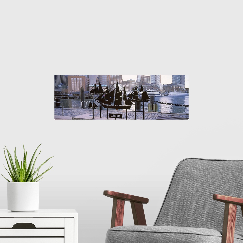 A modern room featuring Buildings at the waterfront, Fan Pier, Boston, Suffolk County, Massachusetts