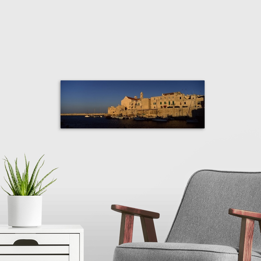 A modern room featuring Buildings at the waterfront, Giovinazzo, Puglia, Italy