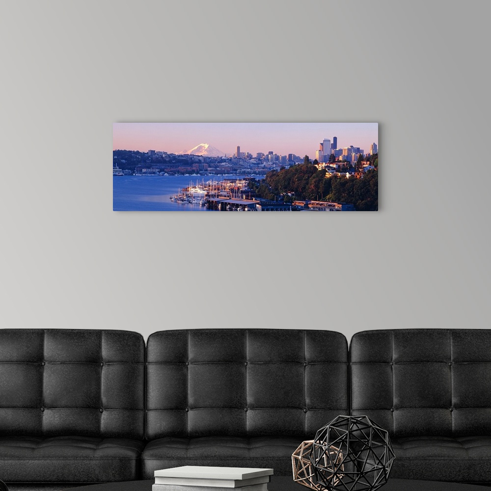 A modern room featuring Buildings at the waterfront, Lake Union, Seattle, Washington