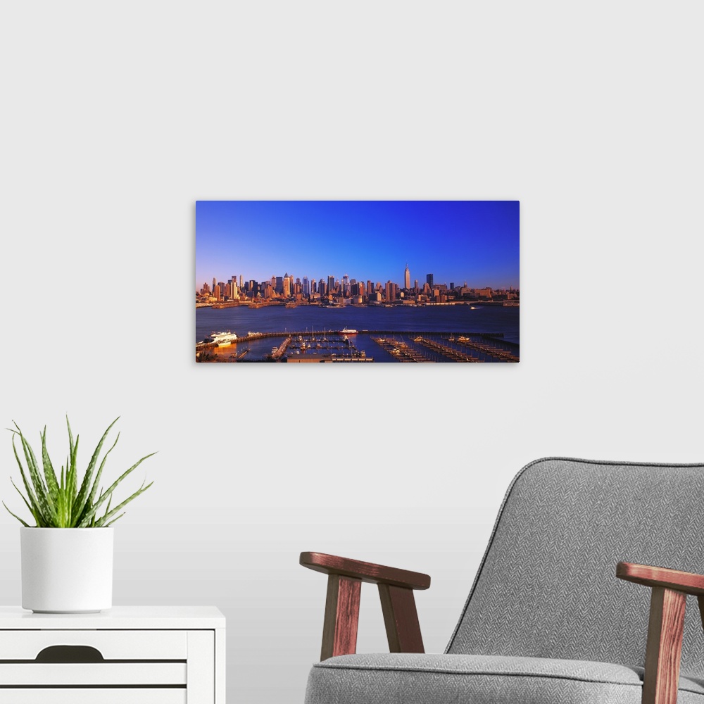 A modern room featuring Buildings at the waterfront, Manhattan, New York City, New York State