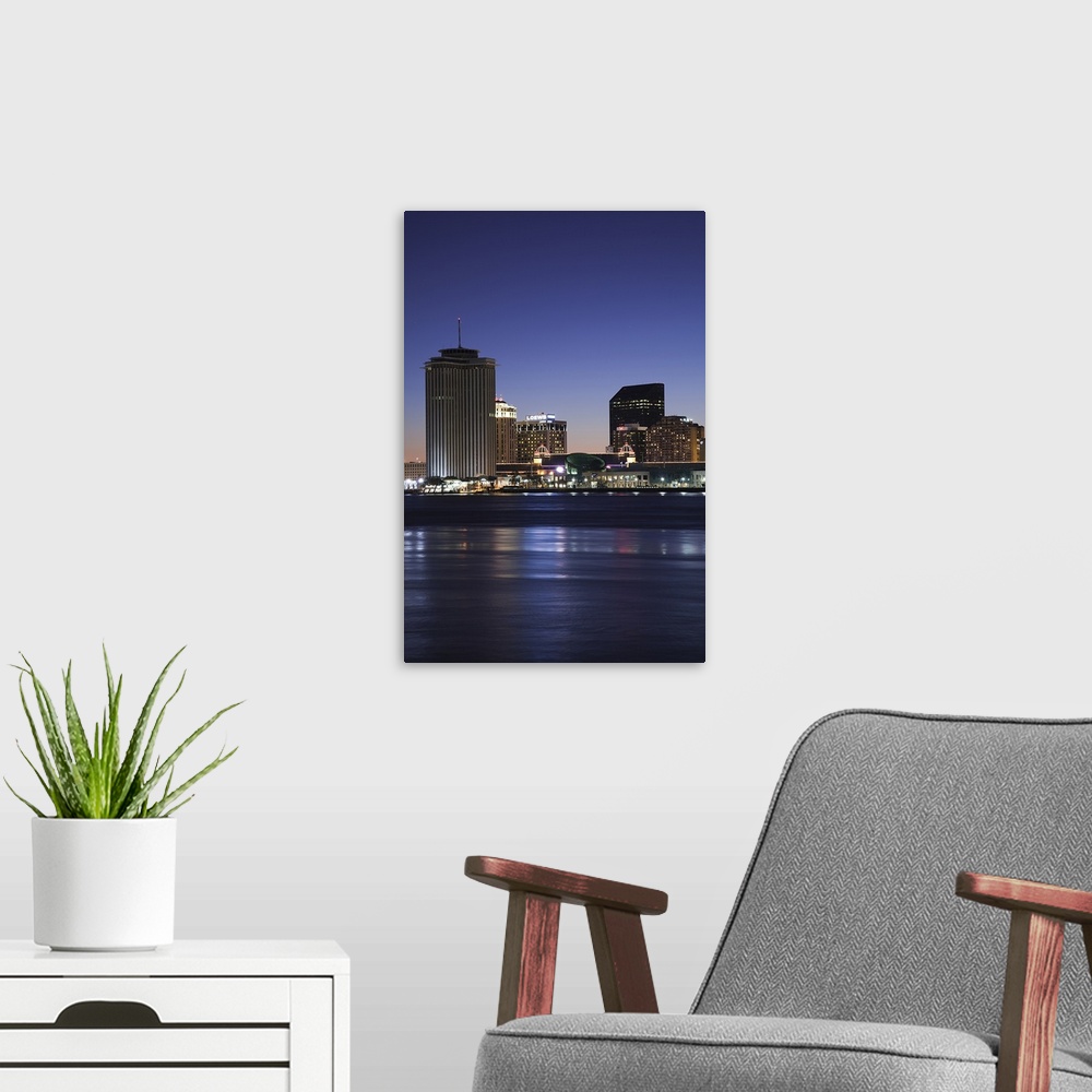A modern room featuring Buildings at the waterfront, Mississippi River, New Orleans, Louisiana