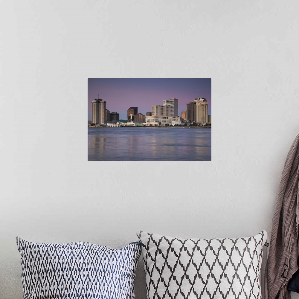 A bohemian room featuring Buildings at the waterfront, Mississippi River, New Orleans, Louisiana