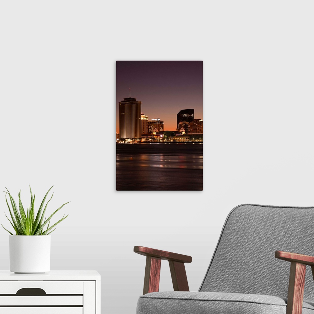 A modern room featuring Buildings at the waterfront, Mississippi River, New Orleans, Louisiana