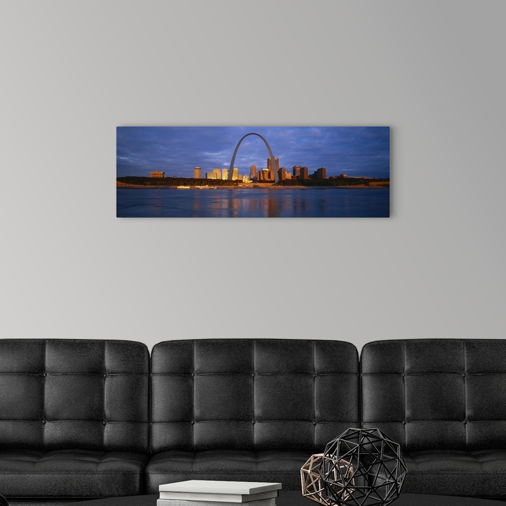 A modern room featuring Buildings At The Waterfront, Mississippi River, St. Louis, Missouri