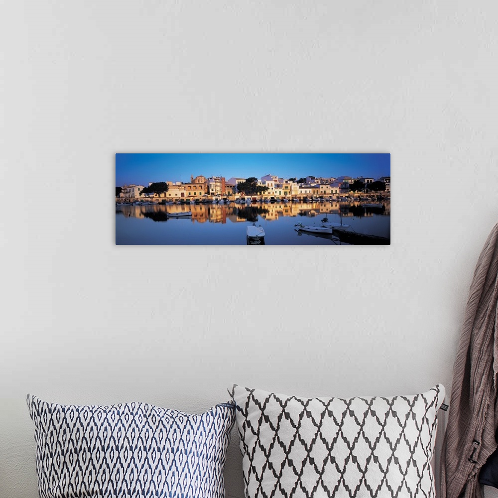 A bohemian room featuring Buildings at the waterfront, Porto, Majorca, Spain