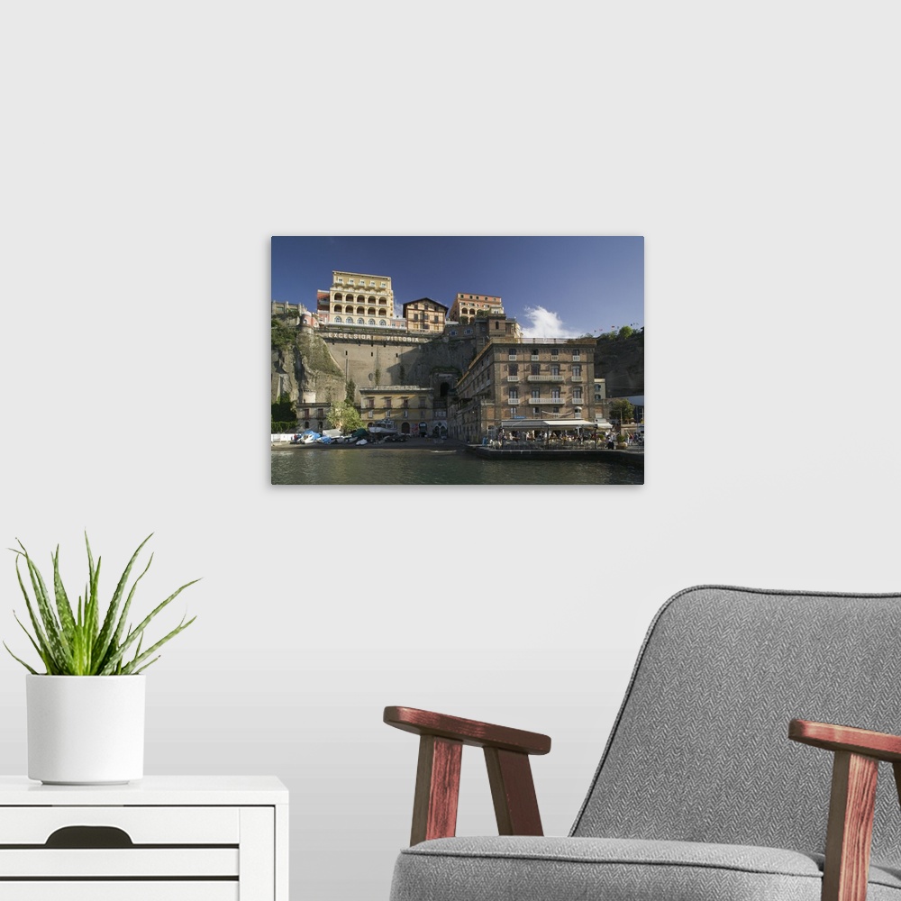A modern room featuring Buildings at the waterfront, Sorrento, Naples, Campania, Italy