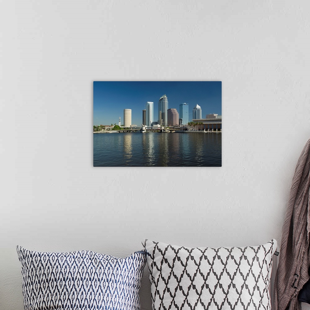 A bohemian room featuring Buildings at the waterfront, Tampa, Hillsborough County, Florida
