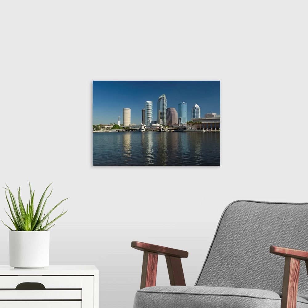 A modern room featuring Buildings at the waterfront, Tampa, Hillsborough County, Florida