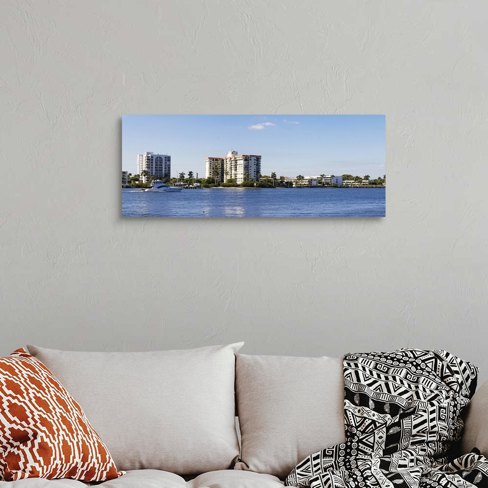 A bohemian room featuring Buildings at the waterfront, West Palm Beach, Florida