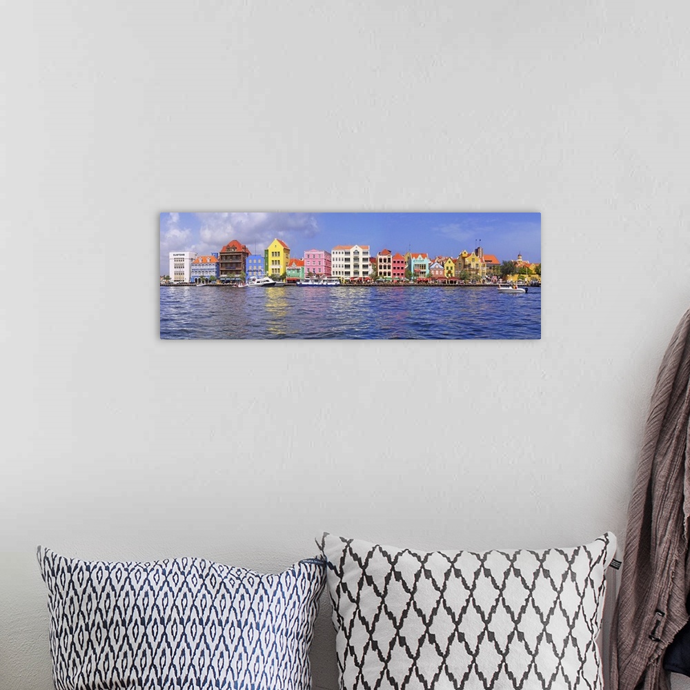 A bohemian room featuring Buildings at the waterfront, Willemstad, Curacao, Netherlands Antilles
