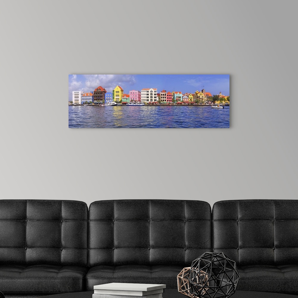 A modern room featuring Buildings at the waterfront, Willemstad, Curacao, Netherlands Antilles