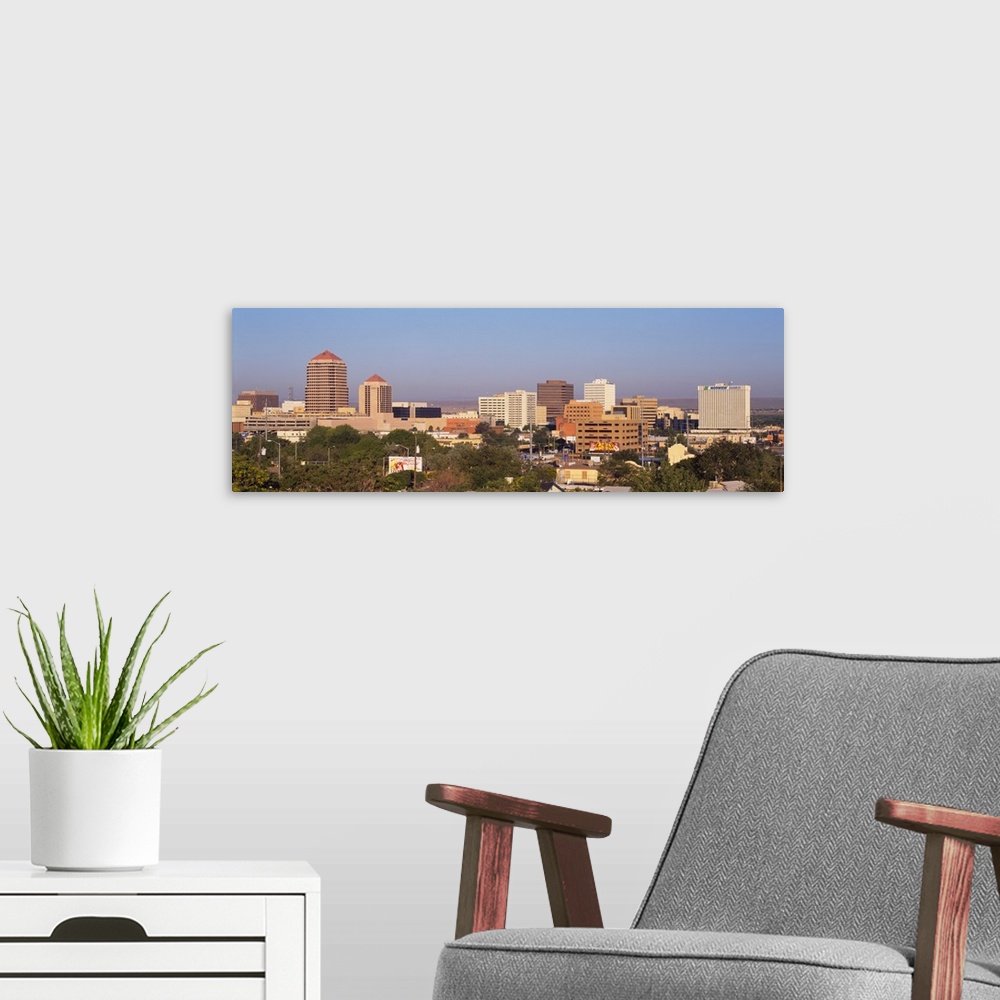 A modern room featuring Buildings in a city, Albuquerque, New Mexico