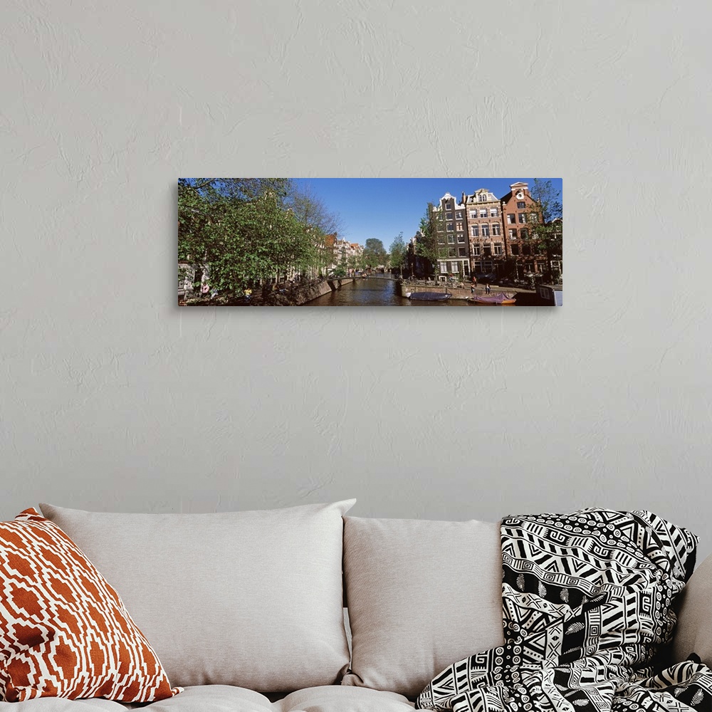 A bohemian room featuring Buildings in a city, Amsterdam, North Holland, Netherlands