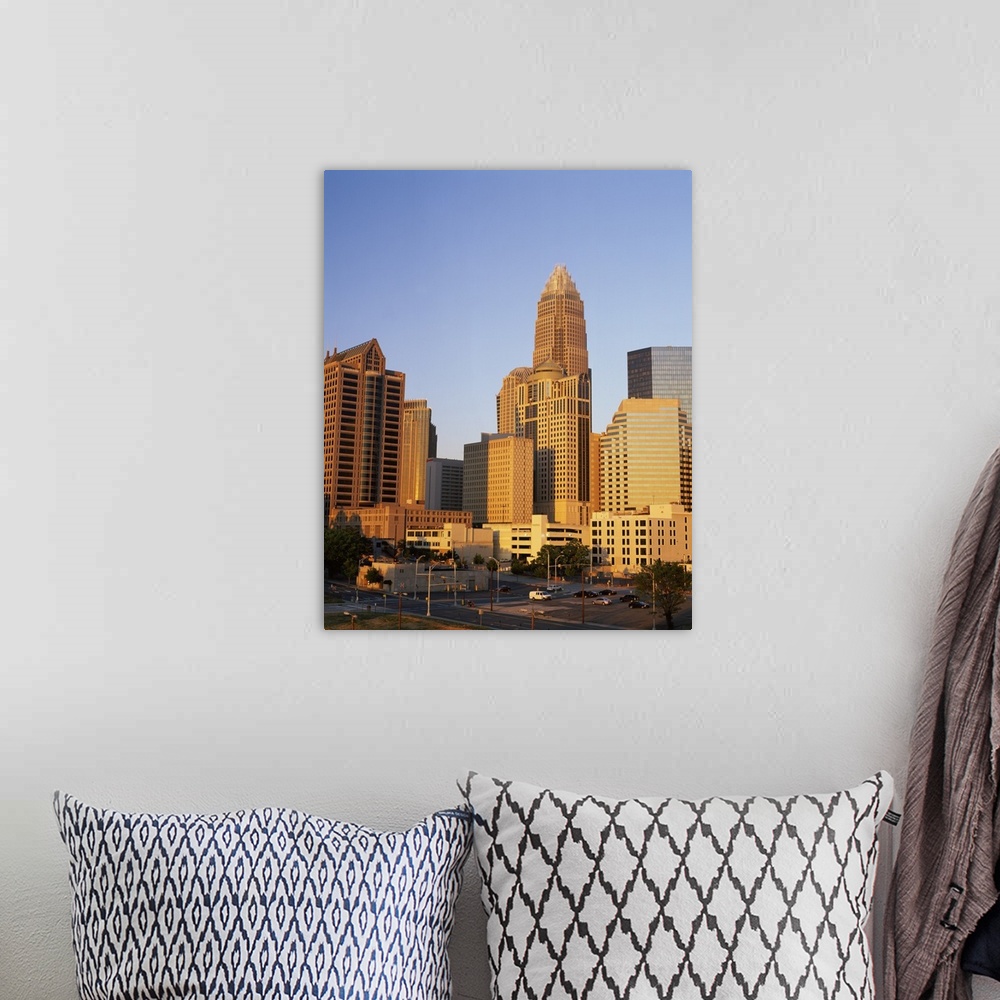 A bohemian room featuring Buildings in a city, Charlotte, Mecklenburg County, North Carolina,