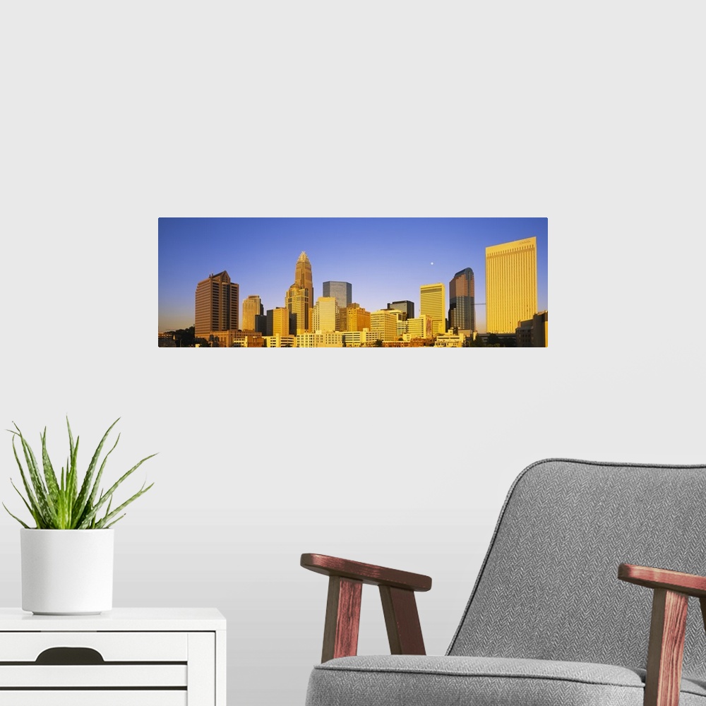 A modern room featuring Buildings in a city, Charlotte, Mecklenburg County, North Carolina