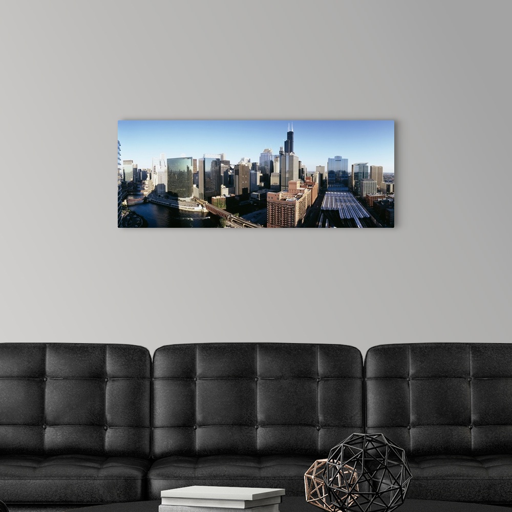 A modern room featuring Buildings in a city, Chicago, Cook County, Illinois