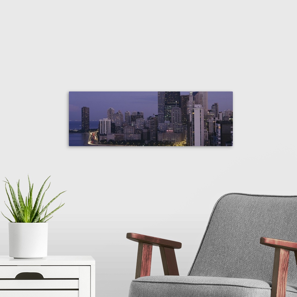 A modern room featuring Buildings in a city, Chicago, Cook County, Illinois