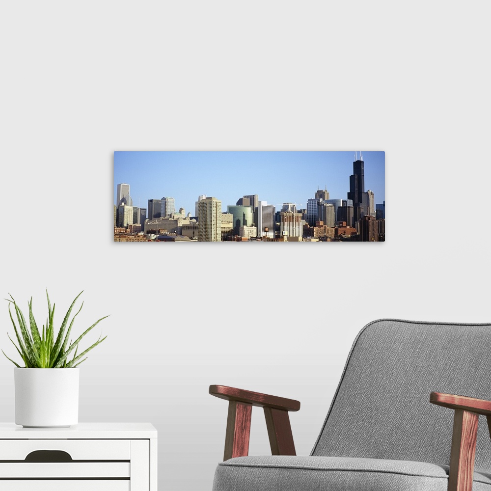 A modern room featuring Buildings in a city, Chicago, Illinois