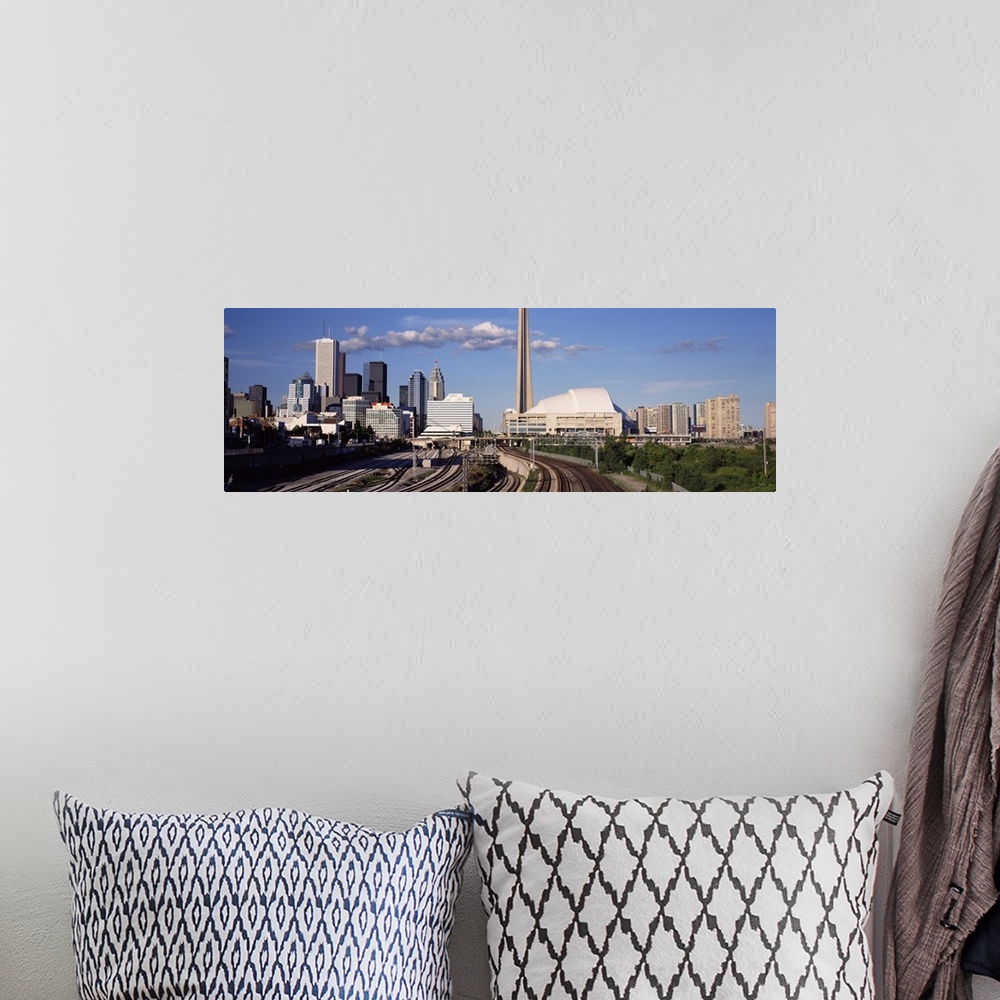 A bohemian room featuring Buildings in a city, CN Tower, Toronto, Ontario, Canada