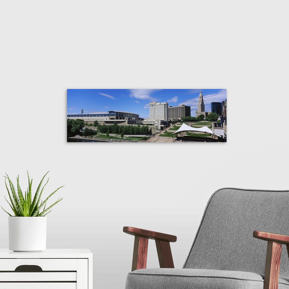 A modern room featuring Buildings in a city, Hartford, Connecticut, New England