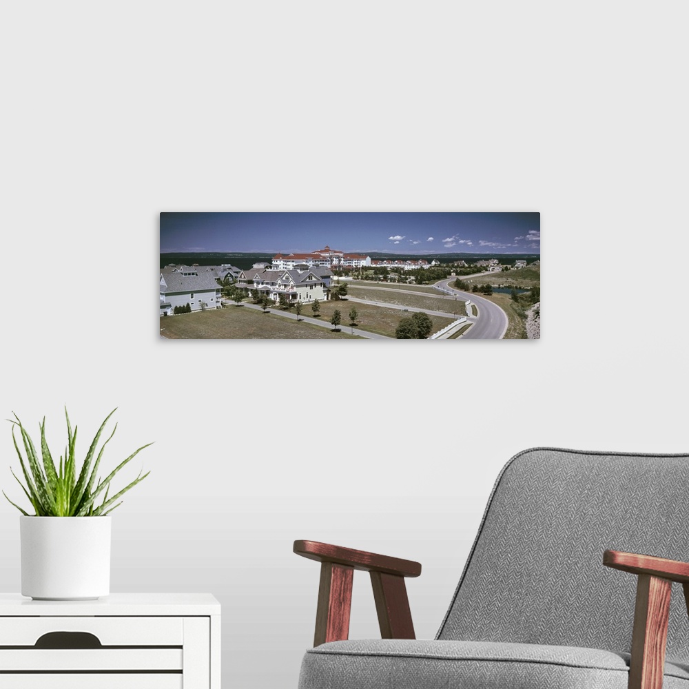 A modern room featuring Buildings in a city Mackinaw City Michigan